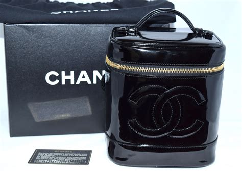 chanel beauty leather toilet bag|chanel vintage cosmetic bag.